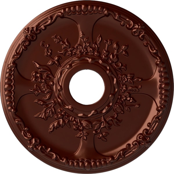 Ekena Millwork Antioch Ceiling Medallion (Fits Canopies up to 3 1/2"), 18"OD x 3 1/2"ID x 1 3/8"P, Antique Copper CM18SEACS - main